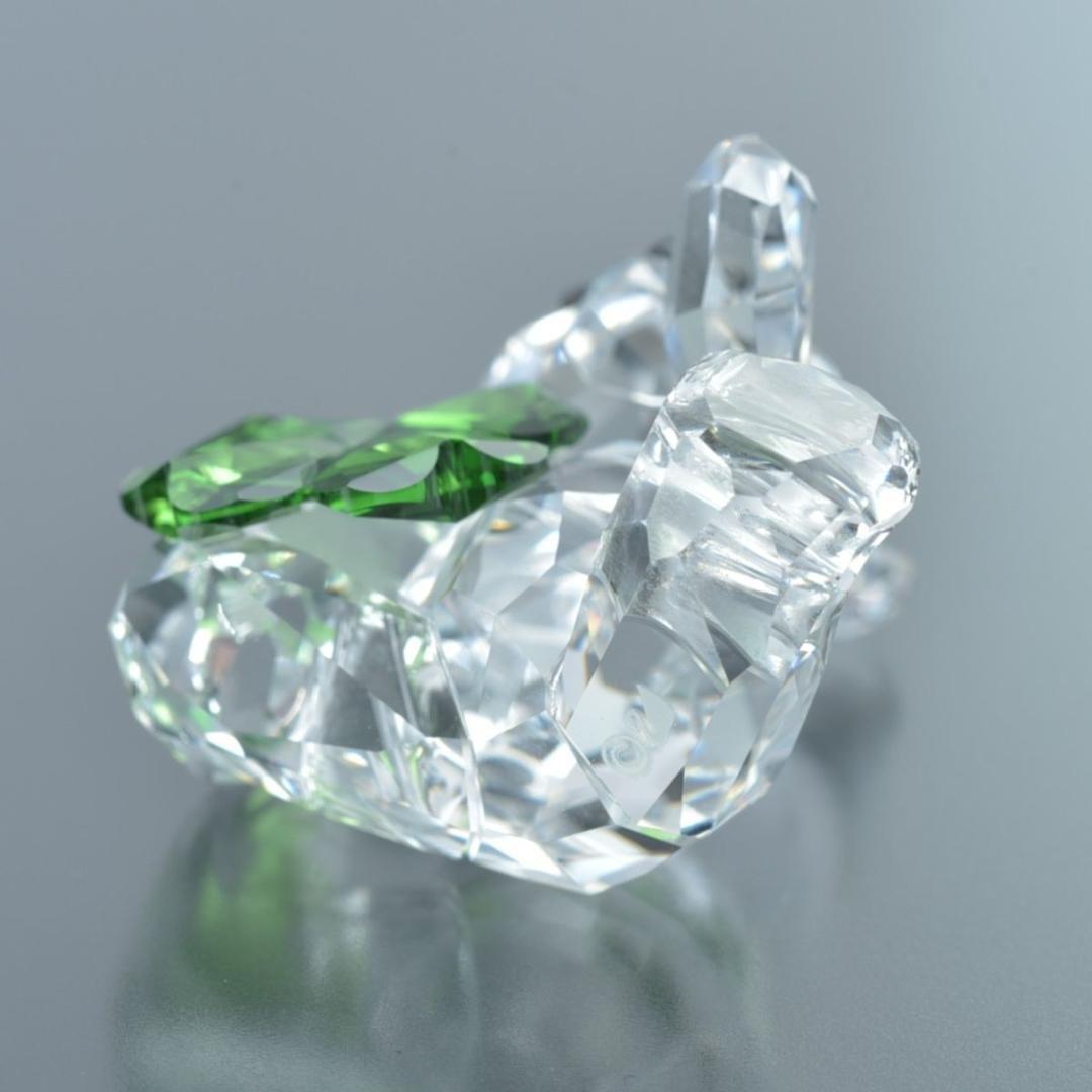 極美品 スワロフスキー クリスタル クリスベア クローバー 箱付き グッドラック