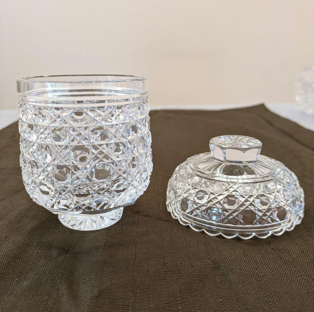 江戸切子　八角籠目　最高級　蓋付きグラス