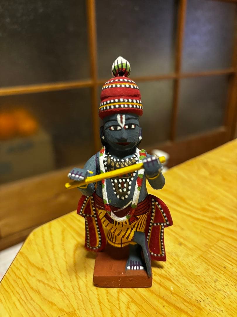 インド神話 ヴィシュヌ神 化身像 7体 木彫り 縁起物 セット