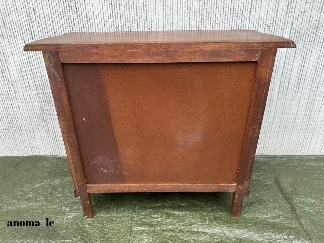 5007【チェスト】コモードチェスト　オーク　ボール＆クロウ　アンティーク