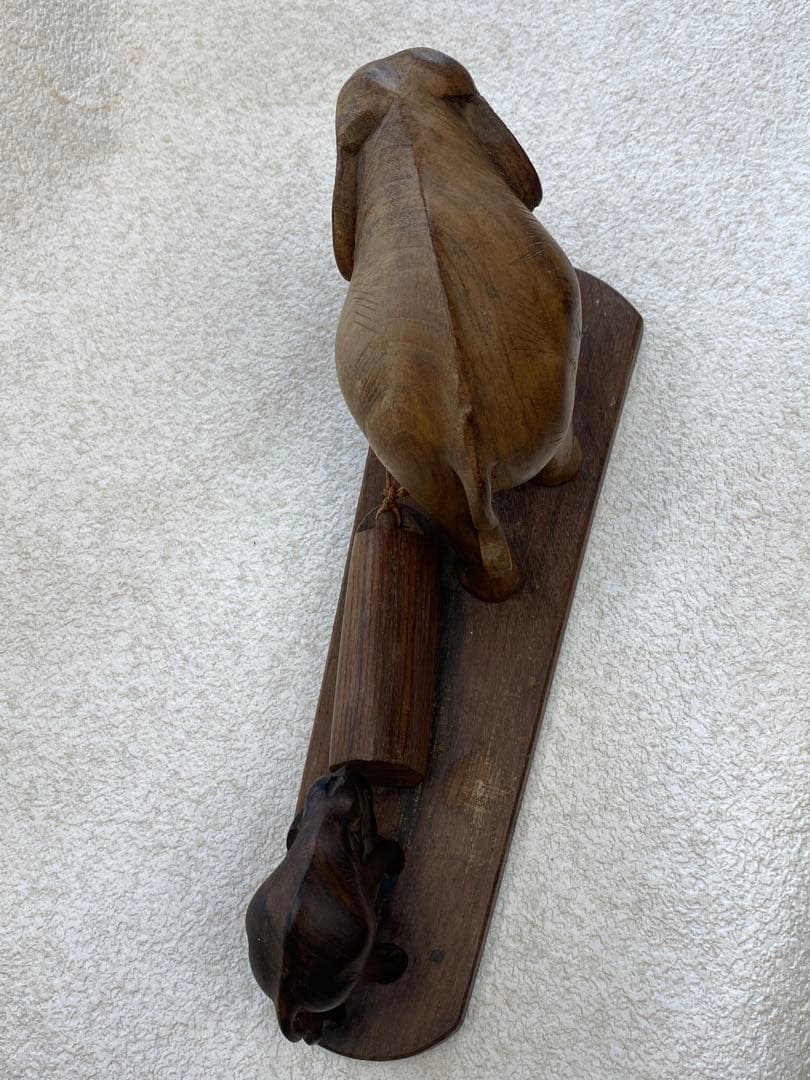 親子ゾウ　オブジェ　象　子連れ象