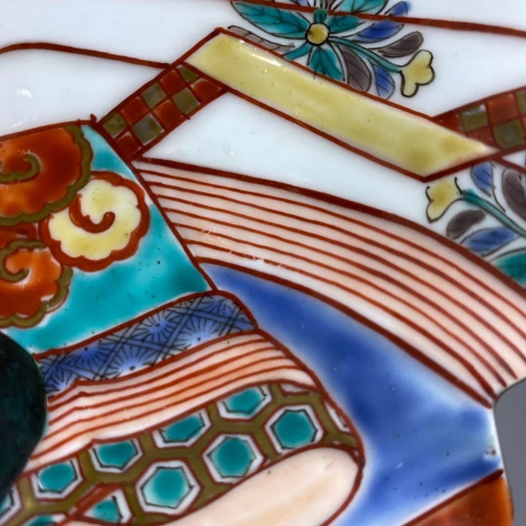 専用古伊万里　上手錦手姫皿五仕立箱付　約23.5㎝　東Y7-0214☆2Fトコカ