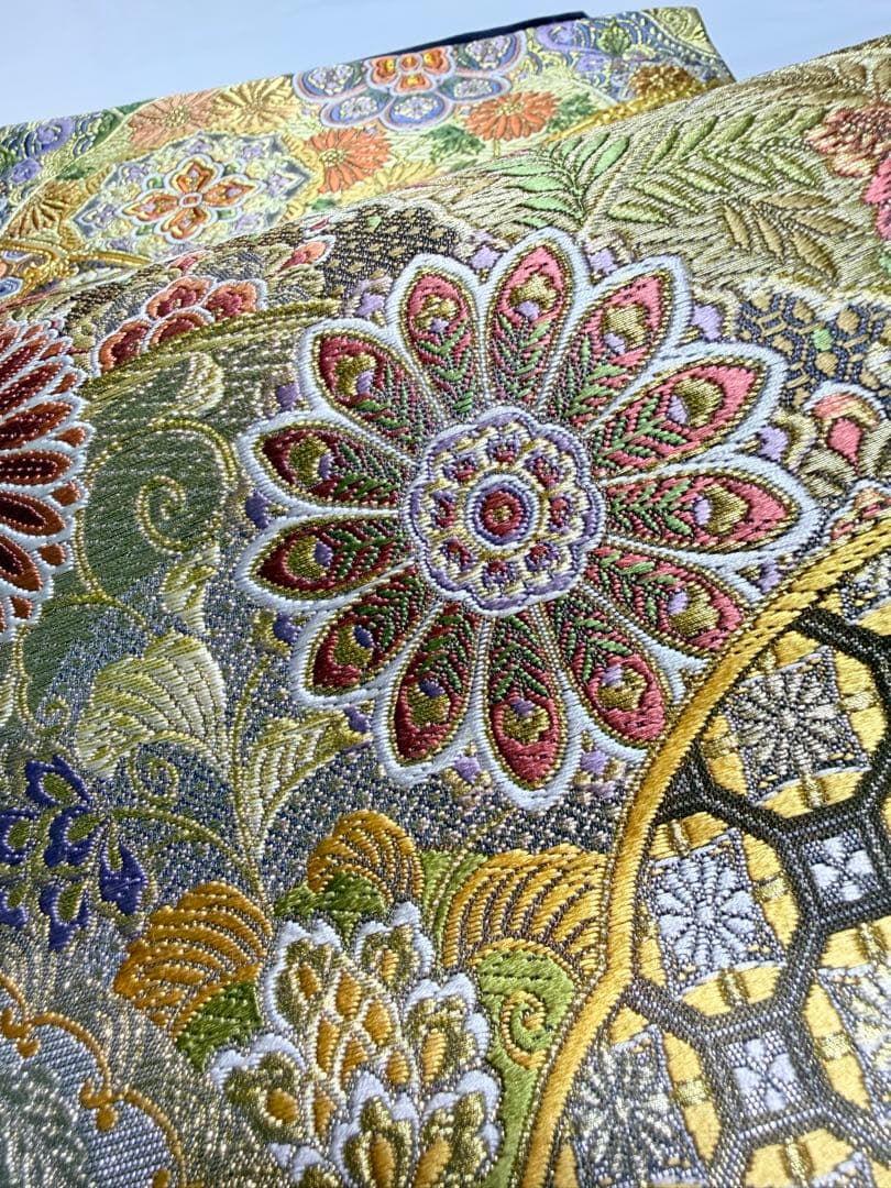 高級 袋帯 正絹 六通柄 唐織 精密織 フォーマル 訪問着 留袖 色無地 西陣織