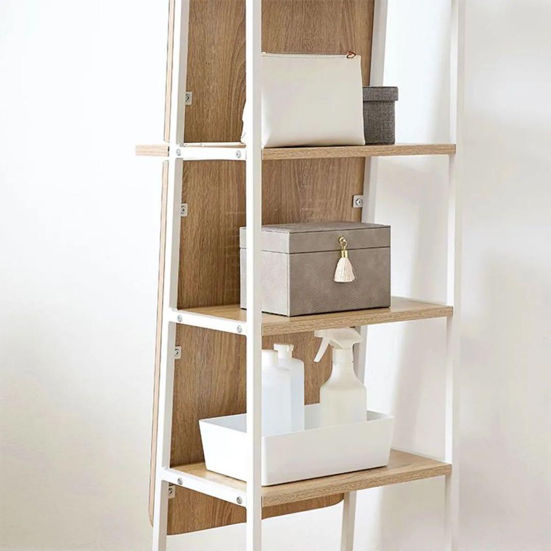 アーチ型全身鏡 自立式 収納付き [幅40.5]