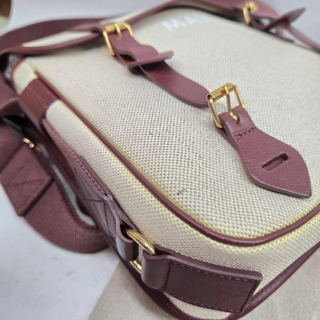 美品袋付 L/Uniform キャンバス レザー ショルダーバッグ