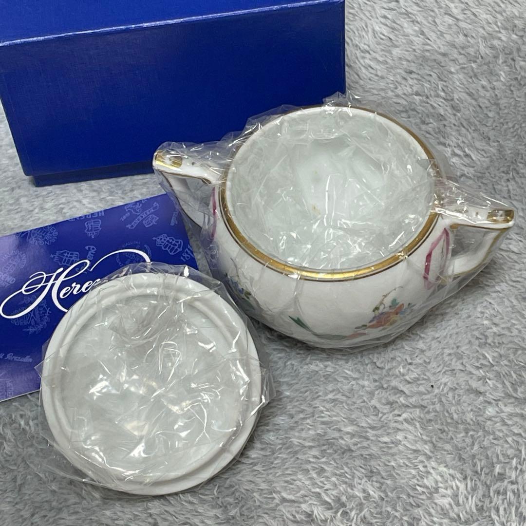 高級食器　希少　ヘレンド　地中海の庭 シュガーポット　摘みネジリ