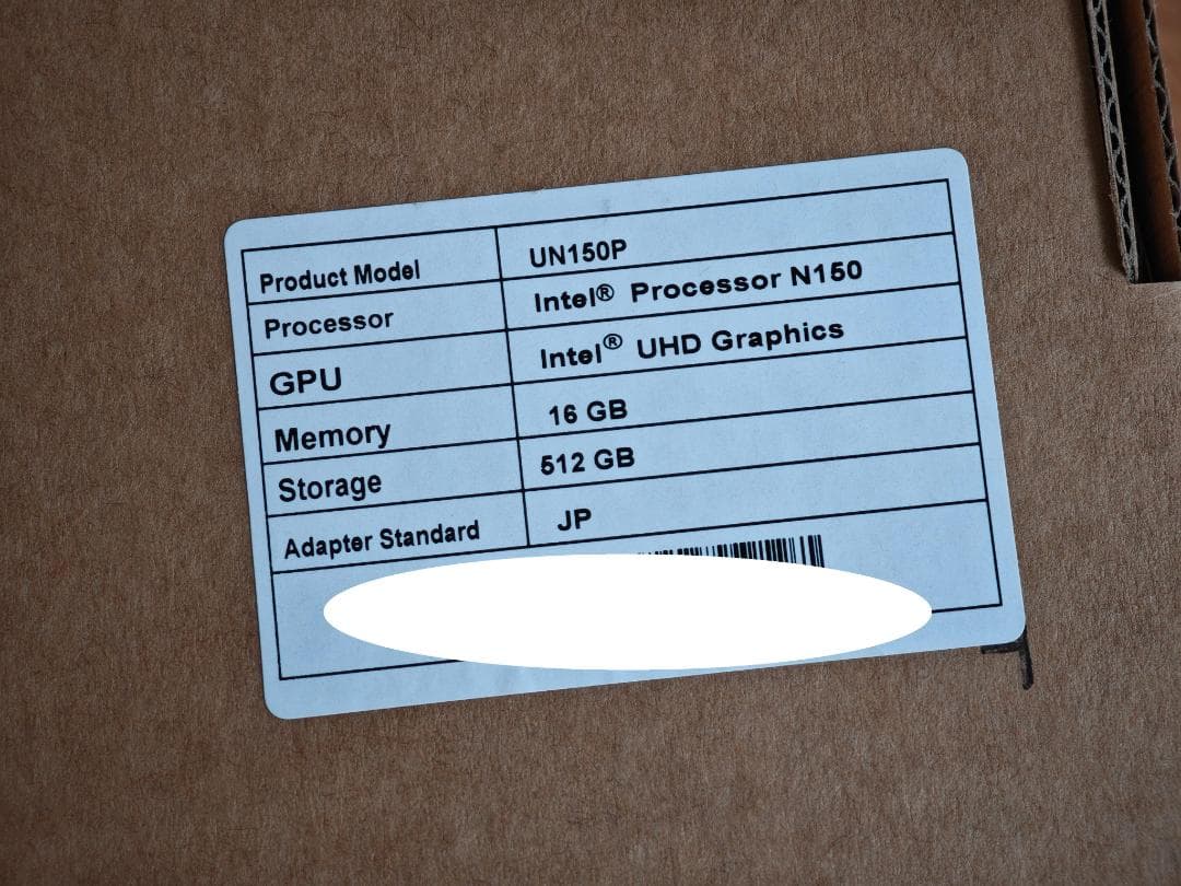 8*a様 MINISFORUM ミニPC UN150P