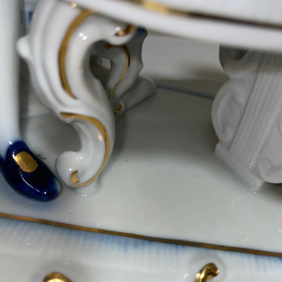 加藤工芸 ドレスドール陶器人形　バイオリンとピアノ