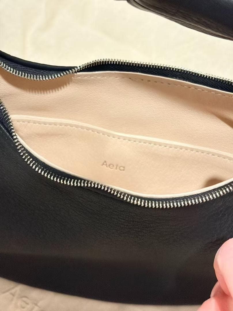 即日発送Aeta アエタ ONE SHOULDER ショルダーバッグ 黒 M