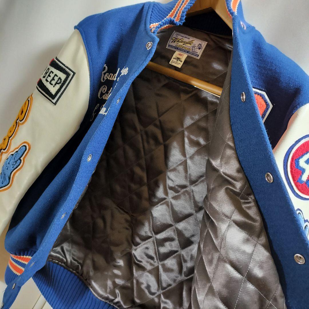 t*n様 Whitesville 東洋 スタジャン 40 ネイビー ロードランナ