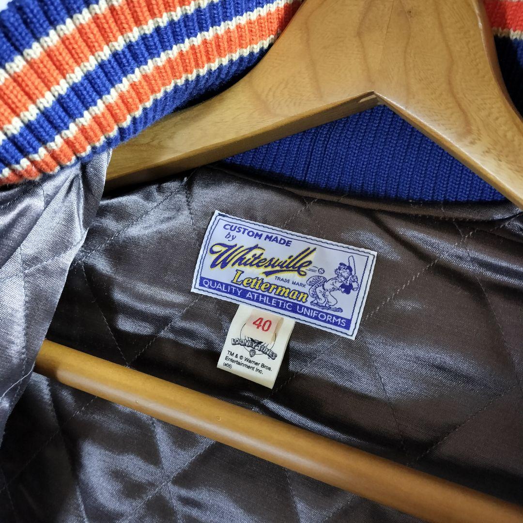 t*n様 Whitesville 東洋 スタジャン 40 ネイビー ロードランナ