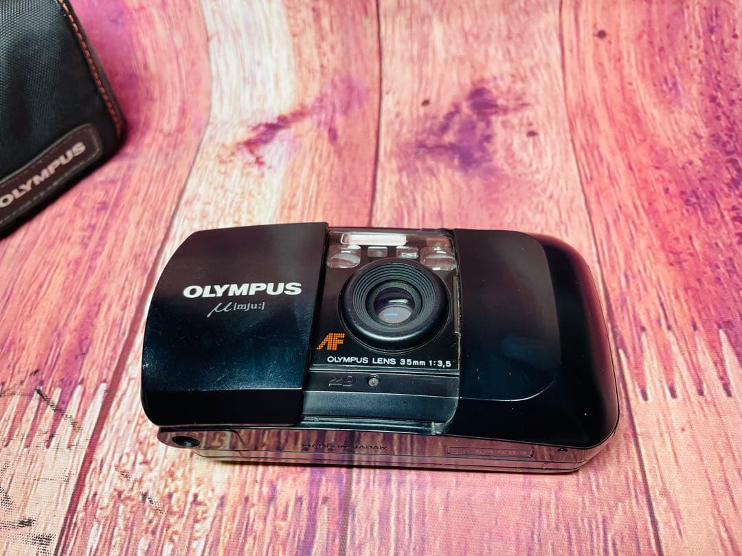 初代 OLYMPUS オリンパス μ mju ケース付き コンパクトフィルム