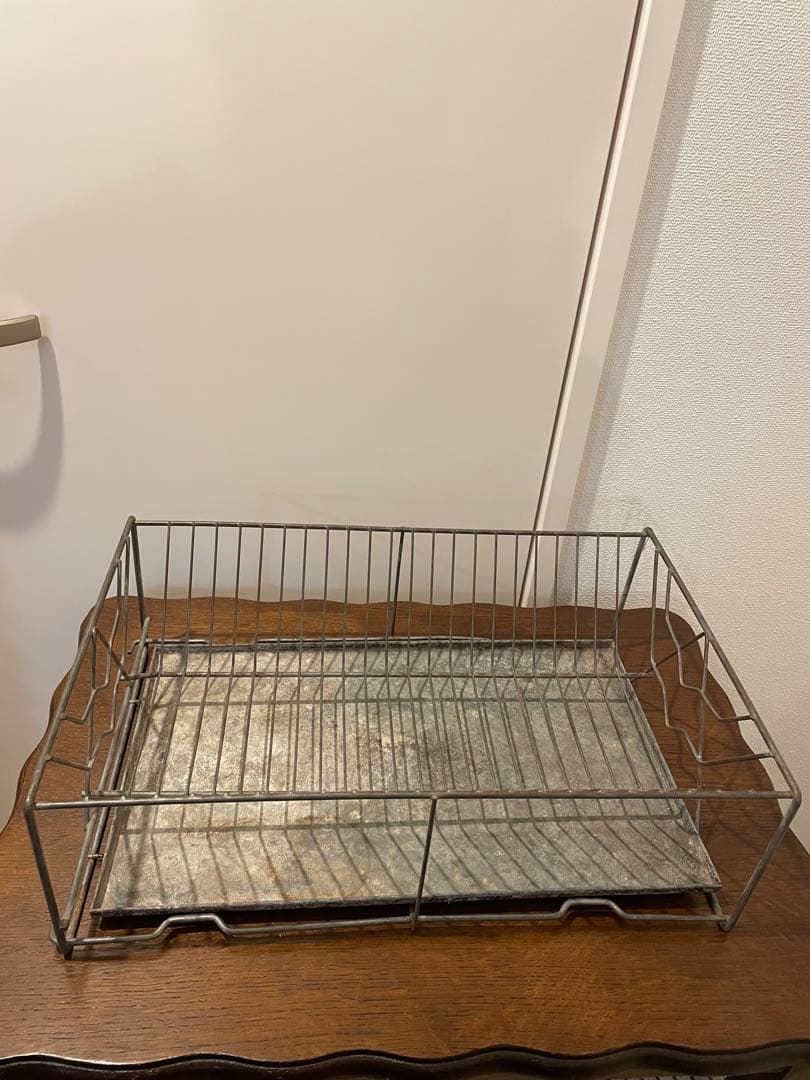 フランス アンティーク ワイヤーディッシュラック　アンティーク雑貨