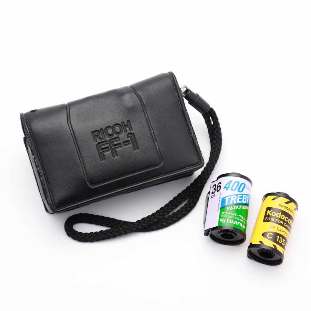 【動作確認済】RICOH FF-1 沈胴式 コンパクトカメラ 純正ポーチ付