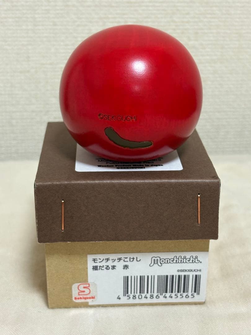 新品　卯三郎こけし　モンチッチ 福だるま　赤