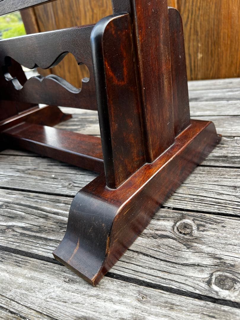 松本民芸家具 姿見 スタンドミラー 透かし彫り 民藝家具 定価12万円