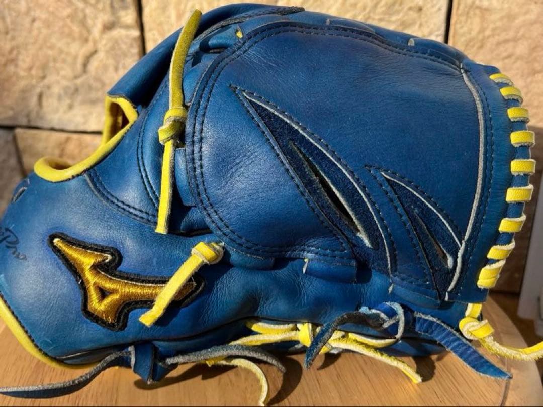 Mizuno ミズノ 投手用グローブ 軟式グローブ 青