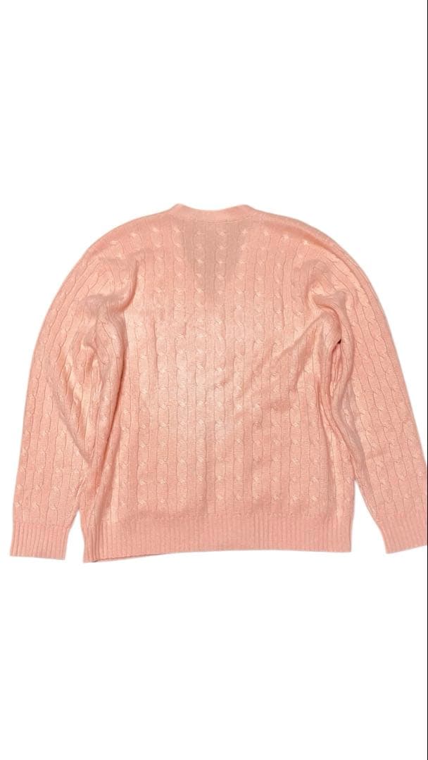 XL Ralph Lauren カシミヤ100%ケーブル編み ニットカーディガン