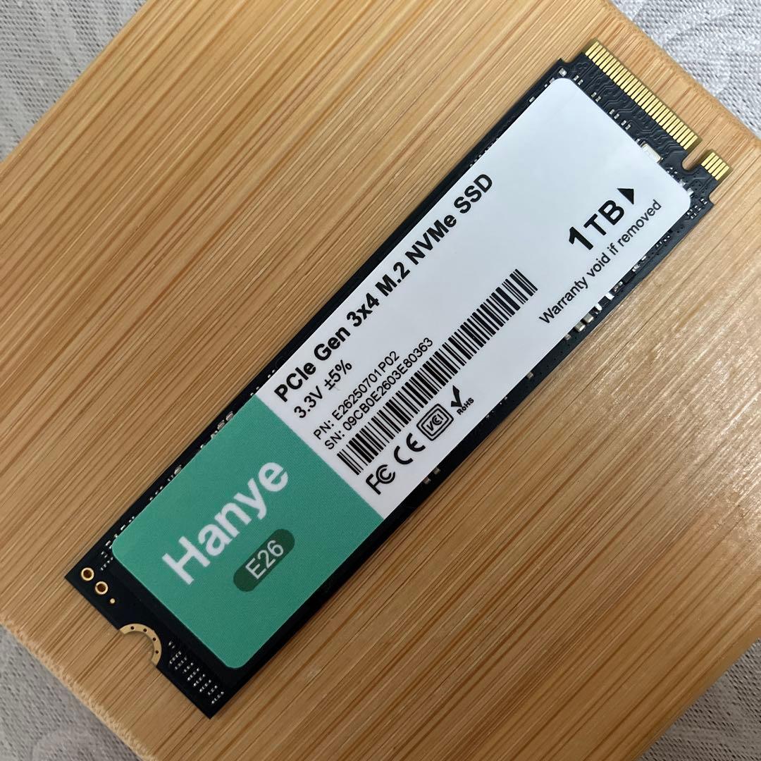 内蔵型SSD Hanye E26 1TB PCIe Gen 3 x4 M.2 NVMe SSD