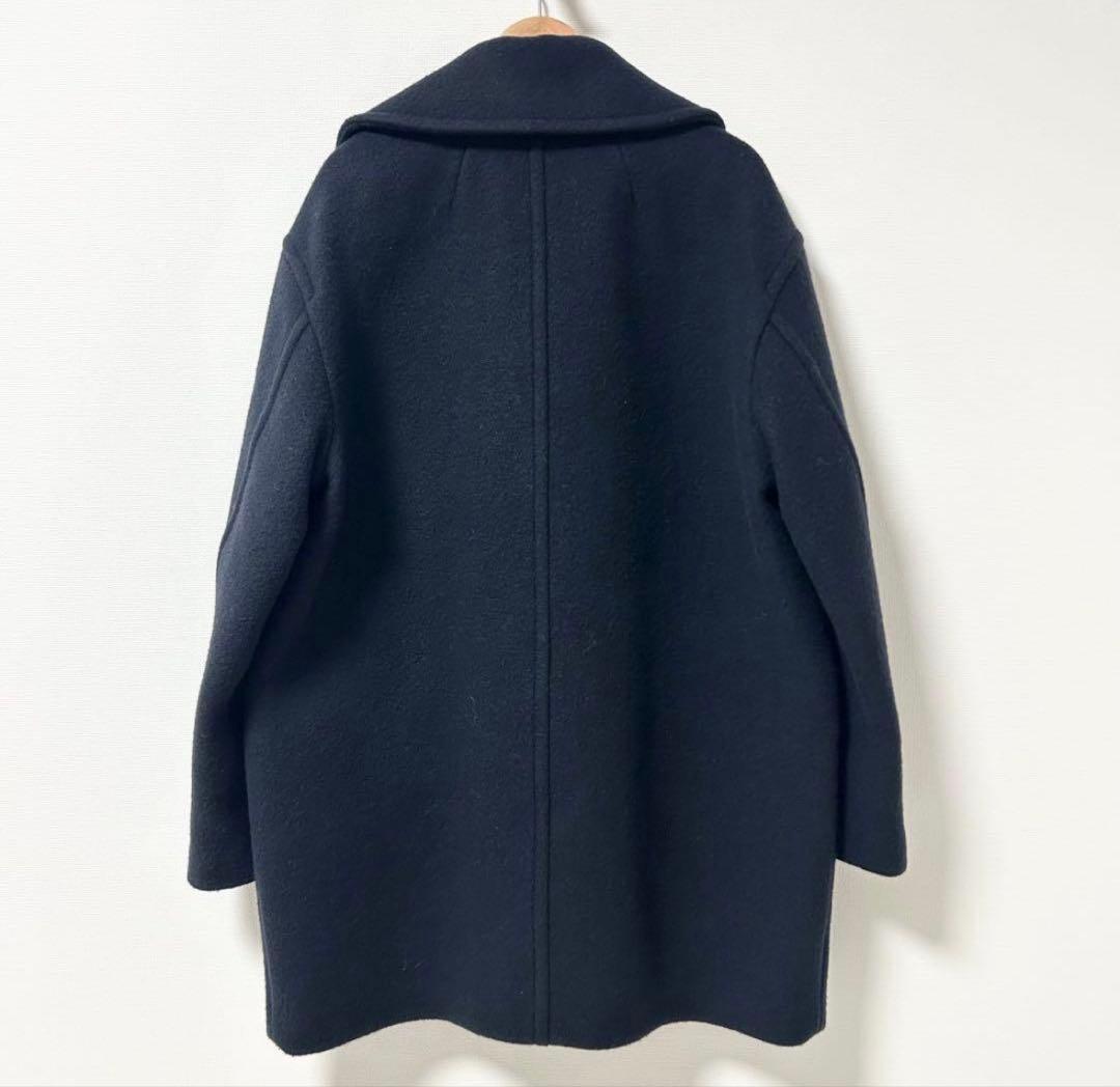 MACPHEE ボンディングダブルブレストコート Pコート　ネイビー　36