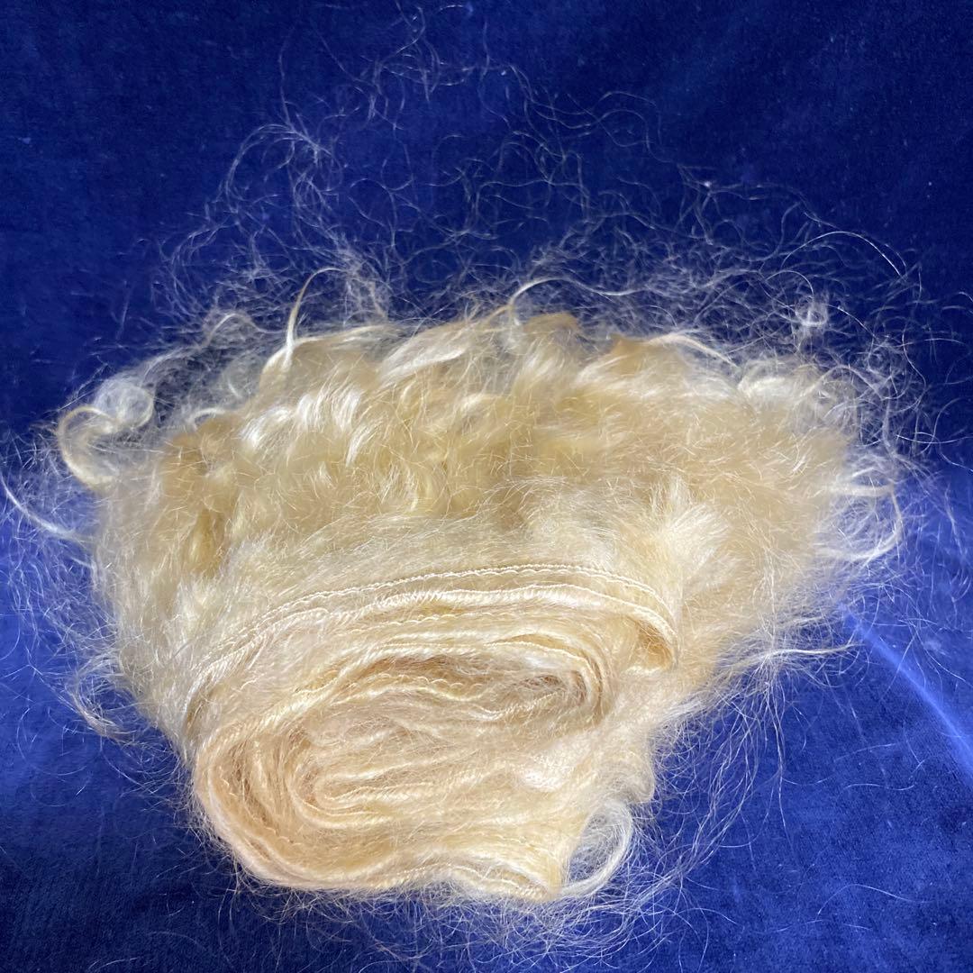 ビスクドール用モヘアロックウェフティング 180cm ブロンド