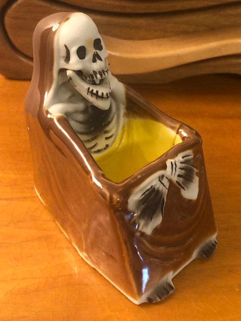 ビンテージ50s Japan スカル　髑髏　骸骨　死神　灰皿　レトロ　デビル