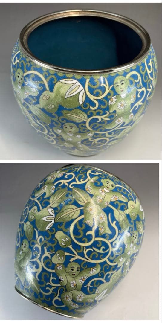 【中古品】黄井仁造　唐物七宝皆具（真塗替蓋付）共箱USED〈税込•送料込〉