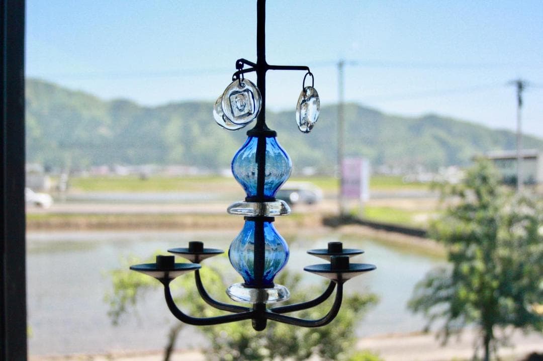 エリックホグラン キャンドルスタンド キャンドルホルダー プレート 吹きガラス