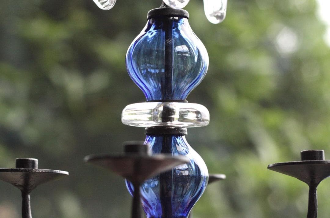 エリックホグラン キャンドルスタンド キャンドルホルダー プレート 吹きガラス