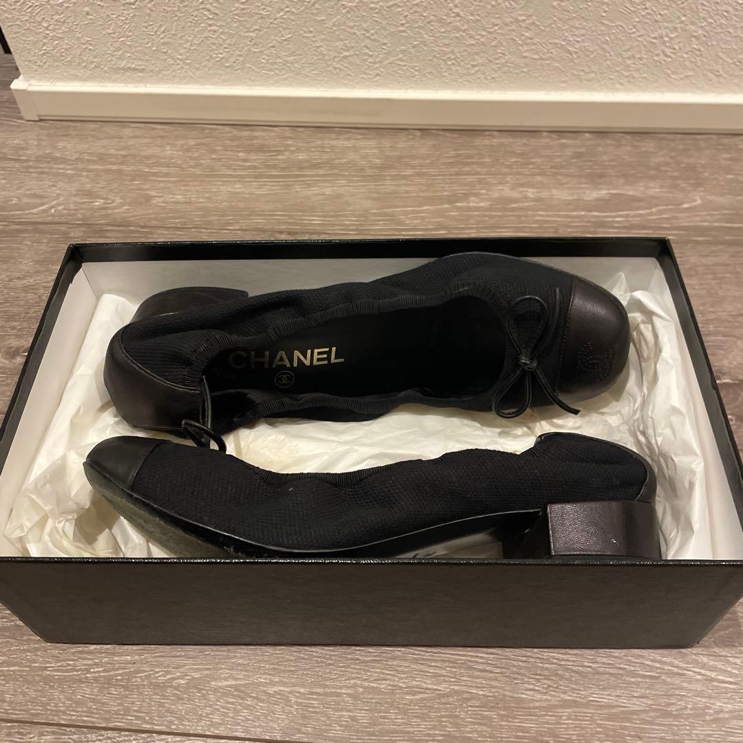 CHANEL ブラック バレエシューズ　美品