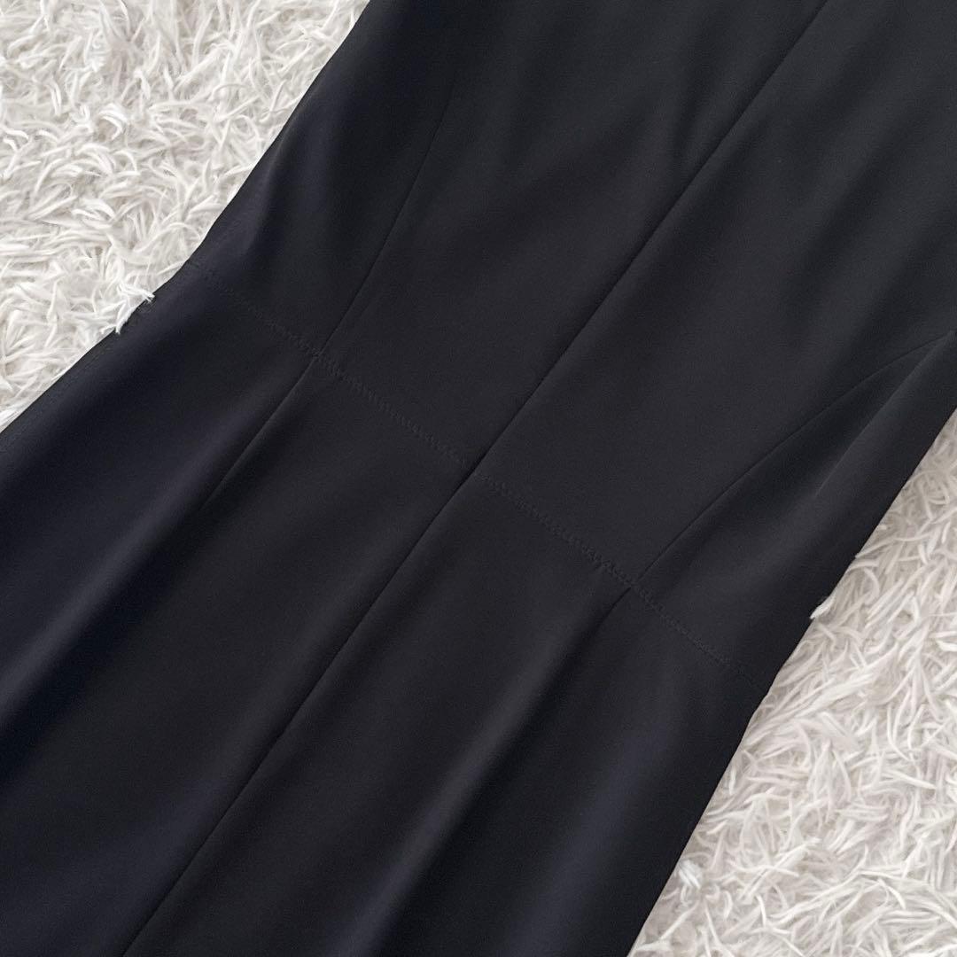 未使用級 BEIGE,ベイジ✨LUIZA ワンピース キーネック 黒 サイズ0