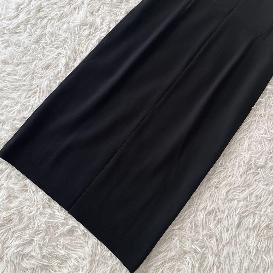 未使用級 BEIGE,ベイジ✨LUIZA ワンピース キーネック 黒 サイズ0