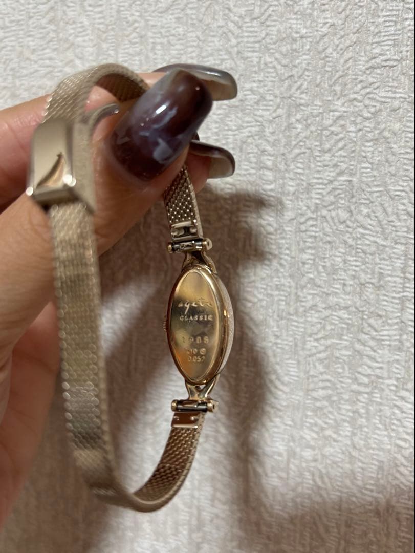 【新品⭐️】agete オーバル型メッシュバンド時計