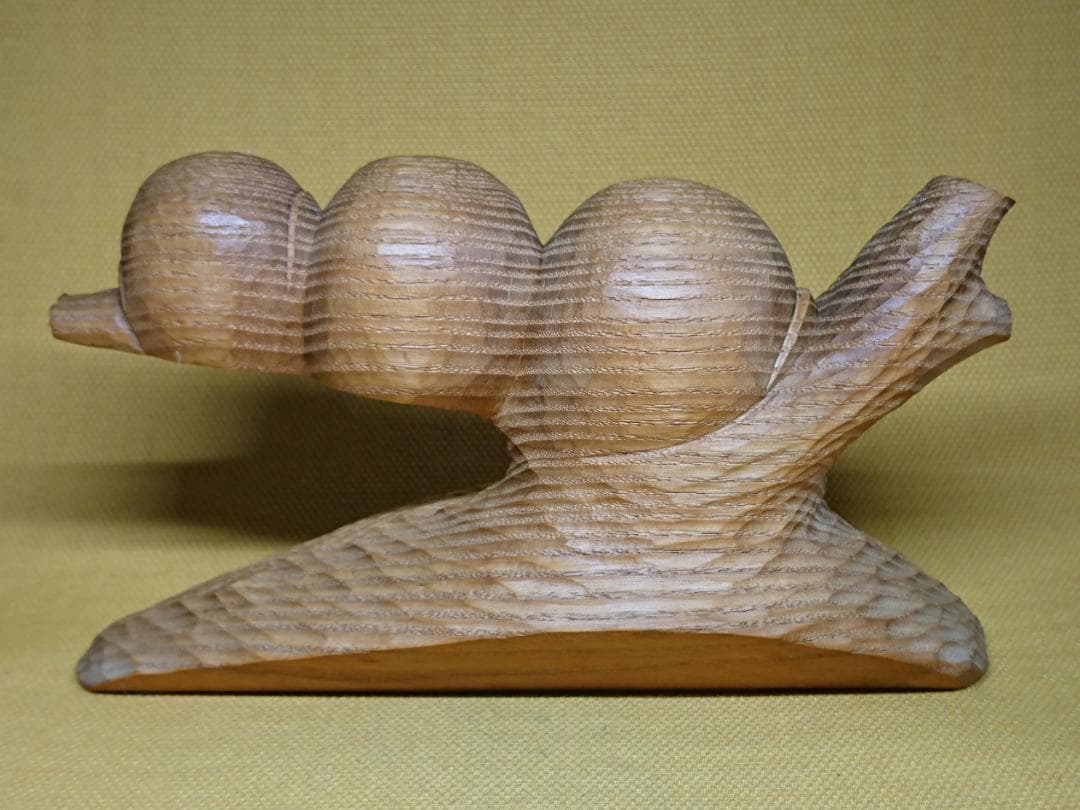 ビンテージ　フクロウ　木彫　天然木　置物　インテリア　工芸品　美術品　A1339