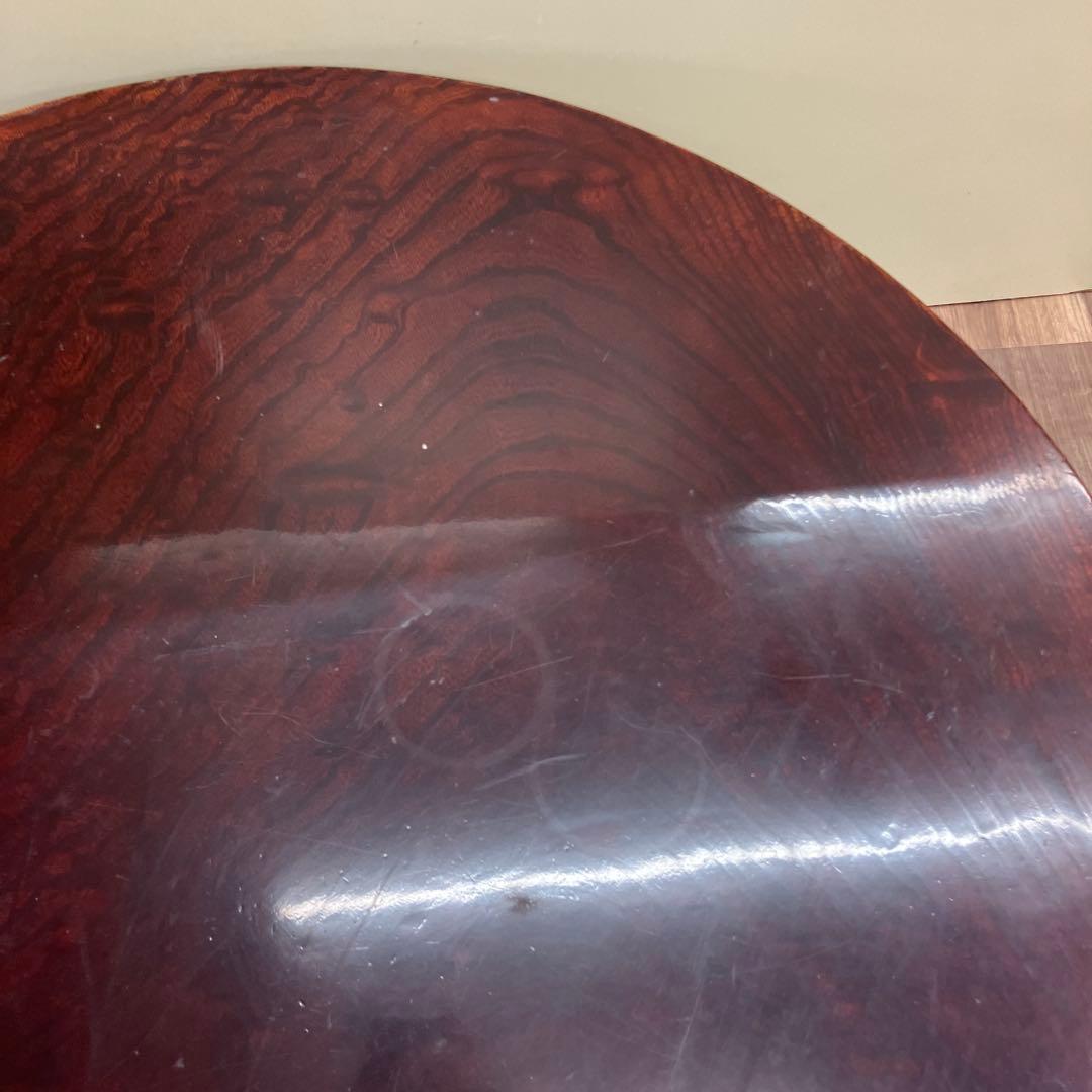 4F 木製 円形 ローテーブル 座卓 ちゃぶ台 アンティーク ヴィンテージ