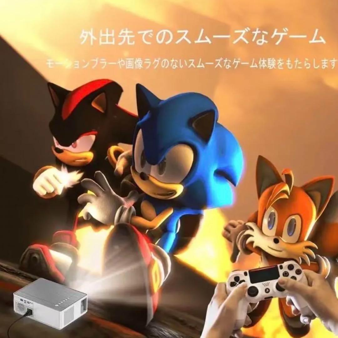 【人気商品】プロジェクター WIFI スマホ接続　ホームシアター　小型　ホワイト