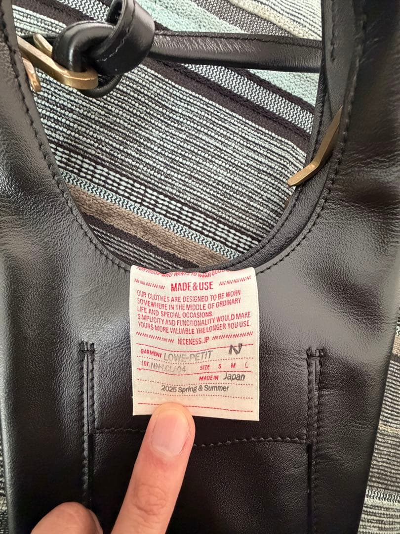 バッグ NICENESS LOWE-PETIT BLACK S