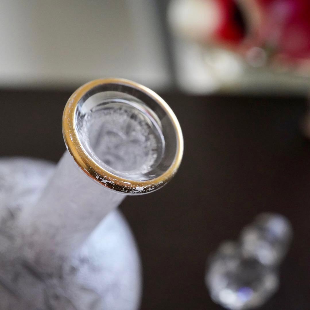 極希少★オールドバカラBACCARAT★24金彩★アシッドエッチング デカンタS