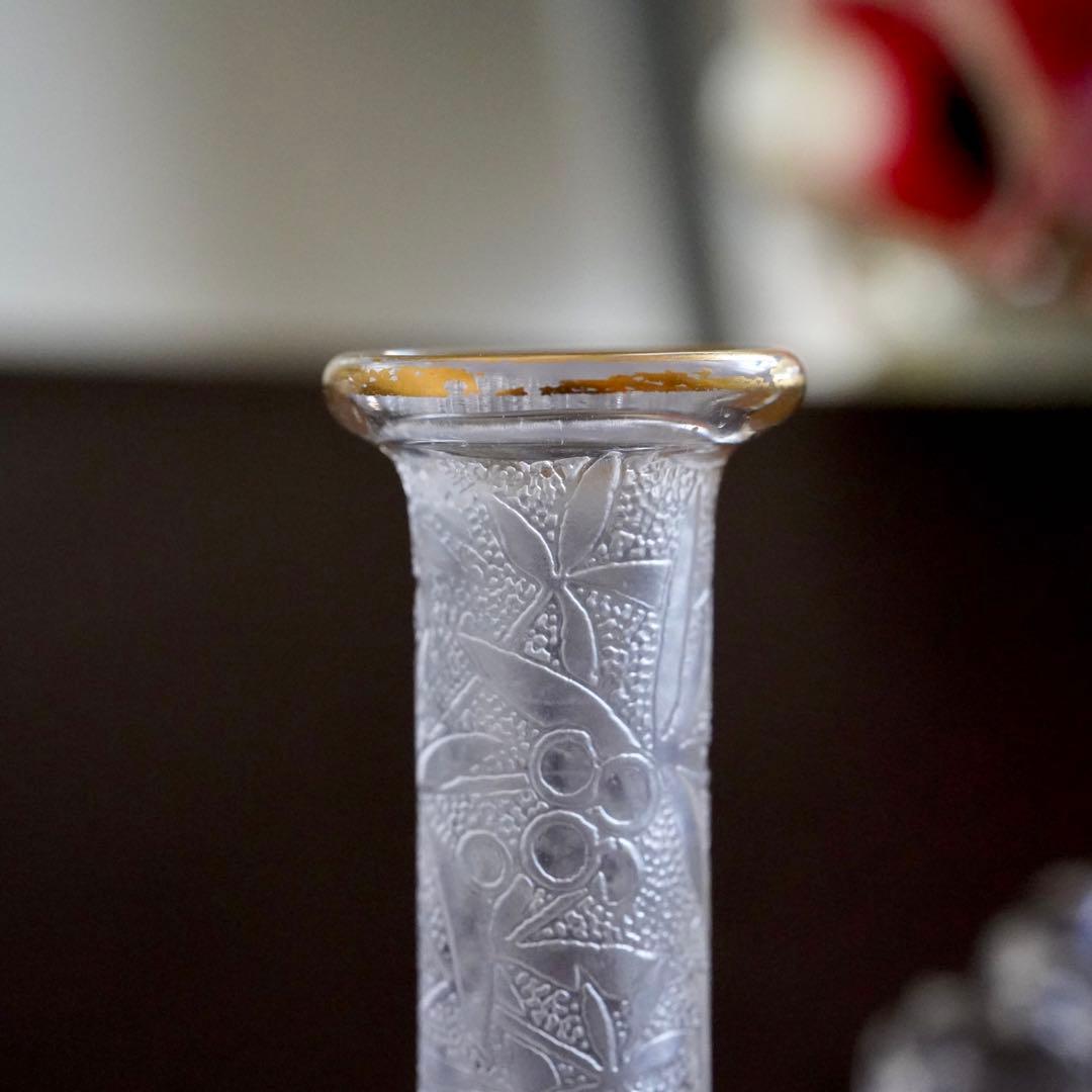 極希少★オールドバカラBACCARAT★24金彩★アシッドエッチング デカンタS