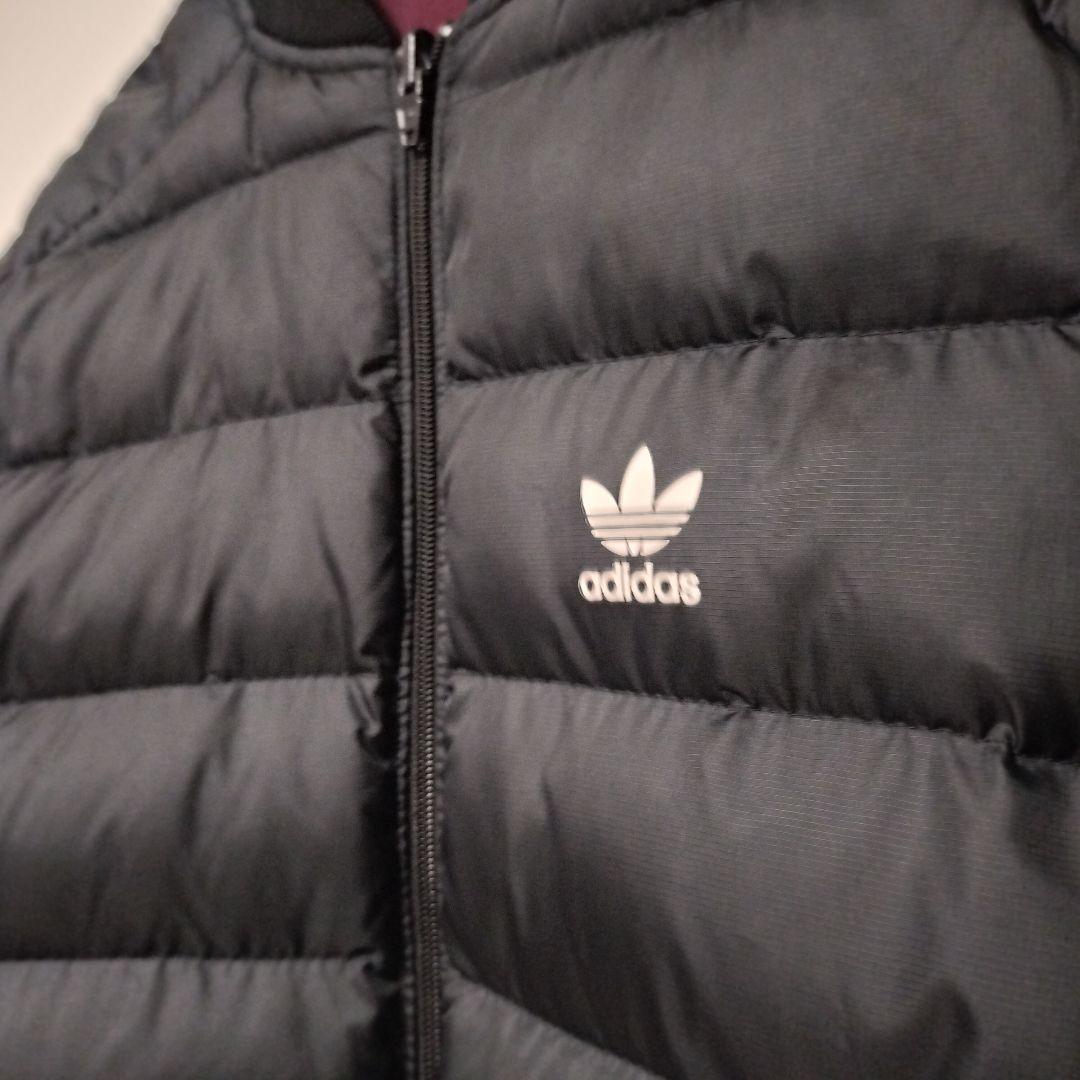 adidas アディダス スーパースター リバーシブル ダウンジャケット 黒紫