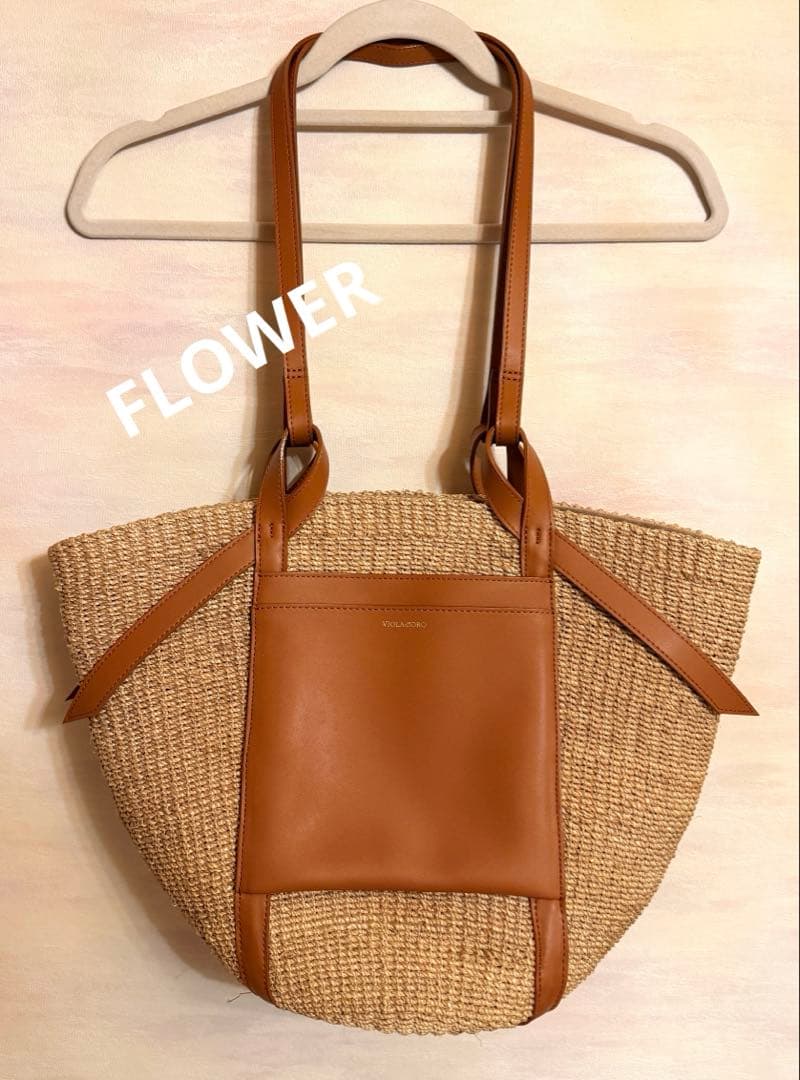 【美品】VIOLAd'ORO / MIROファインアバカショルダーバッグ