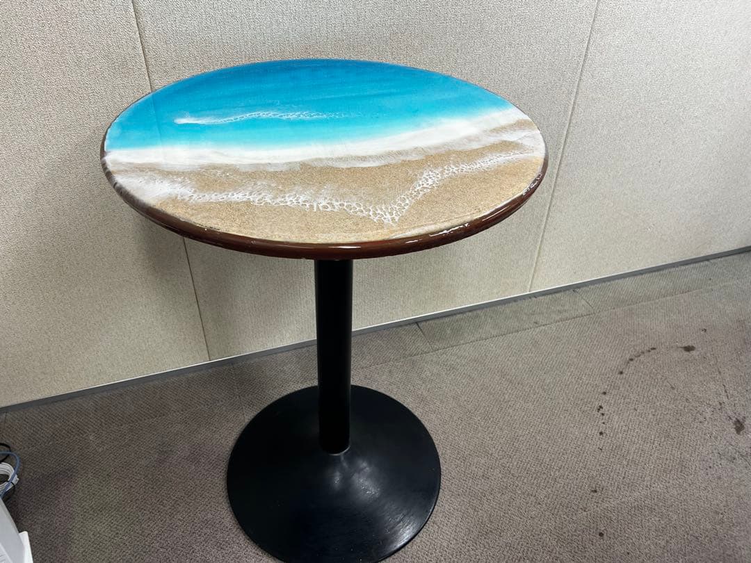 オーシャンレジンテーブル　カウンターテーブル　海③