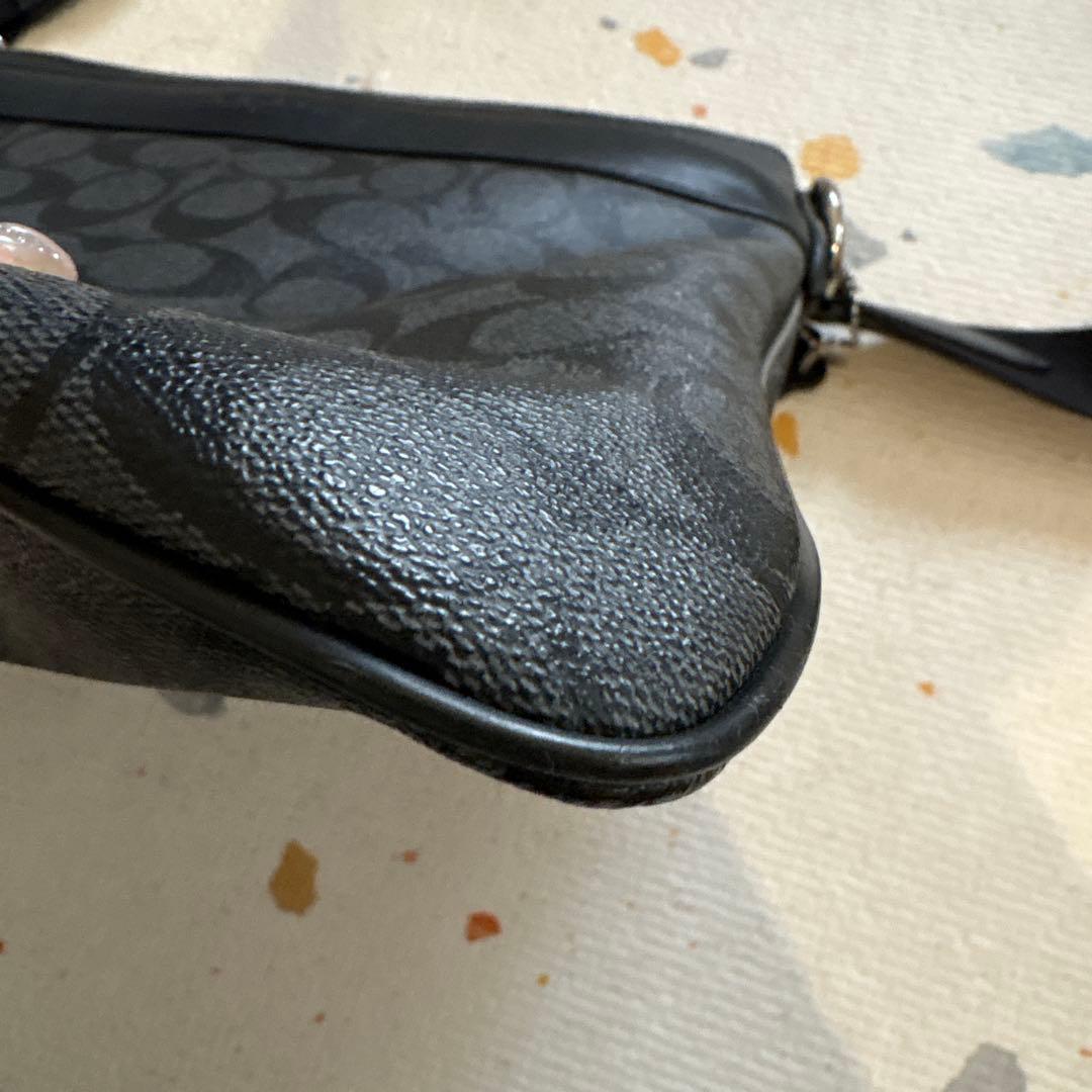 COACH レザーショルダーバッグ ブラック