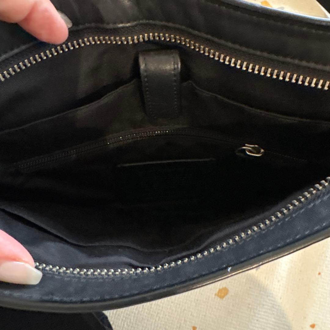 COACH レザーショルダーバッグ ブラック