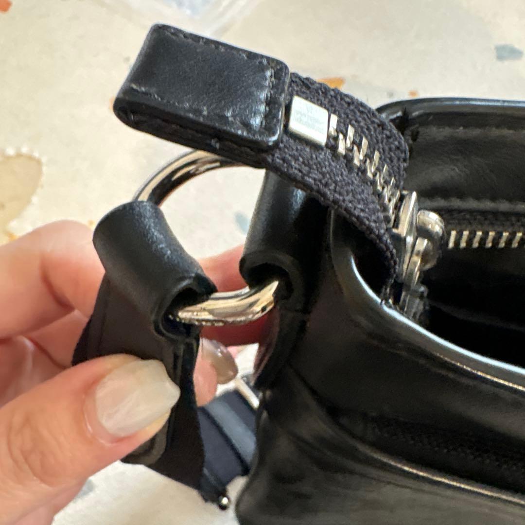 COACH レザーショルダーバッグ ブラック