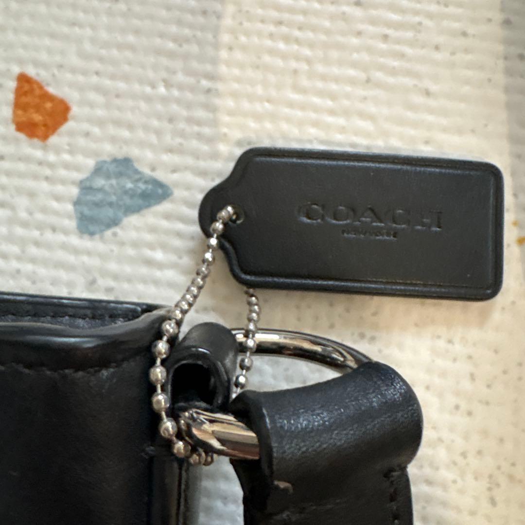 COACH レザーショルダーバッグ ブラック