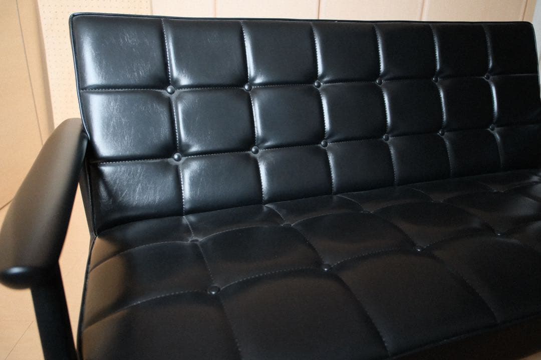 カリモク60 Ｋチェア ２シーター ブラックブラック