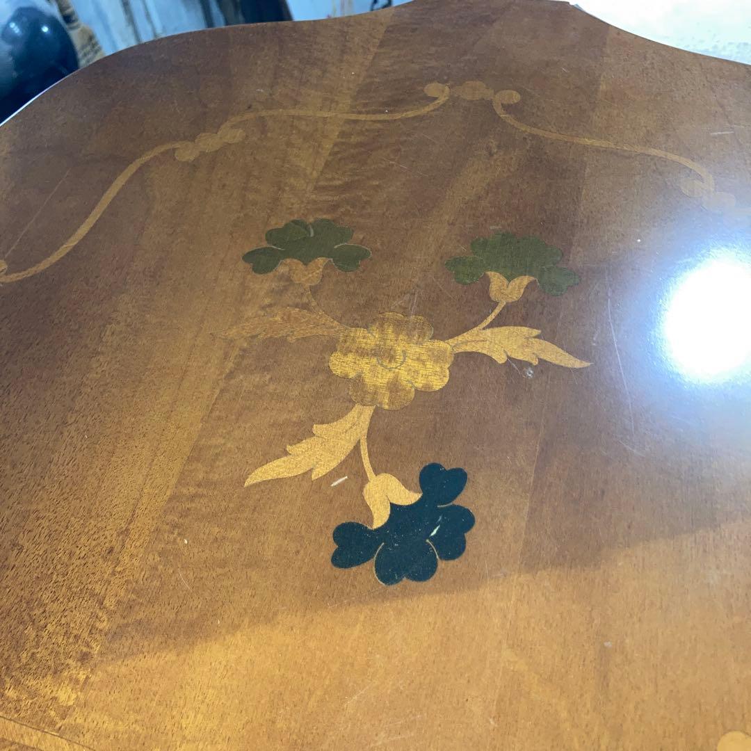 ダ*コ様 象嵌 コーヒーテーブル 丸テーブル サイドテーブル 幅54cm C