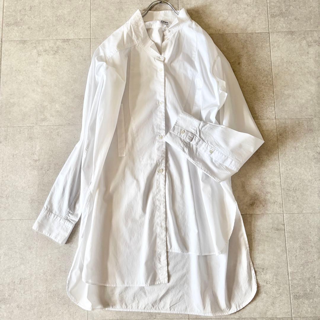極美品✨️ロエベ ロングアシメトリーシャツ M ホワイト ジョナサンアンダーソン