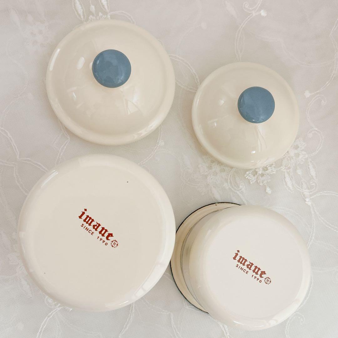 2個セット imane シャルロット 琺瑯キャニスター SとMサイズ imane